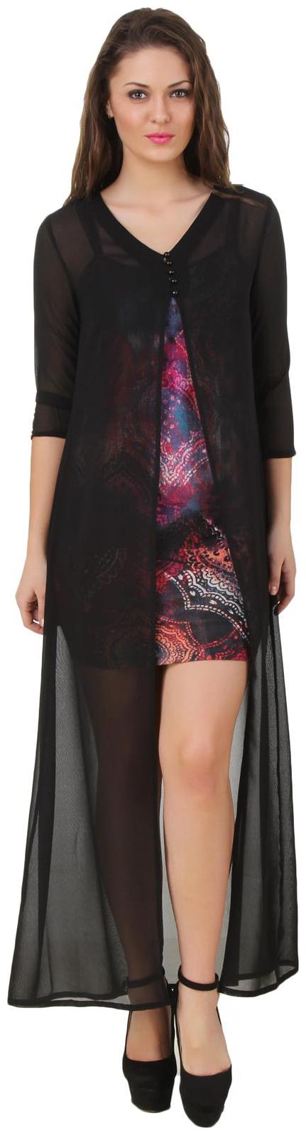 

Texco Women Multicolor Printed Bodycon Party Dress With Attached Shrug