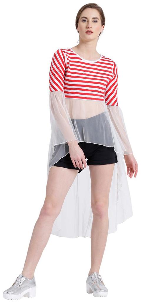 

Texco Women Solid A-line top - Red