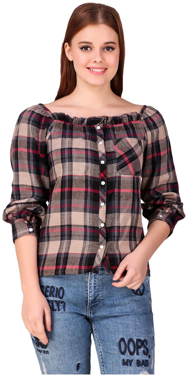 

Texco Women Checked Regular top - Multi