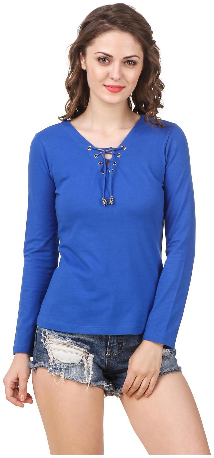 

Texco Women Solid Regular top - Blue