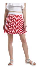 

Texco Solid A-line skirt Maxi Skirt - Red