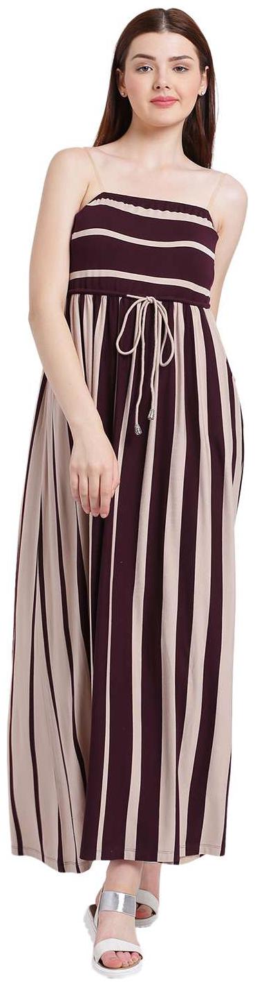 

Texco Maroon Printed A-line dress