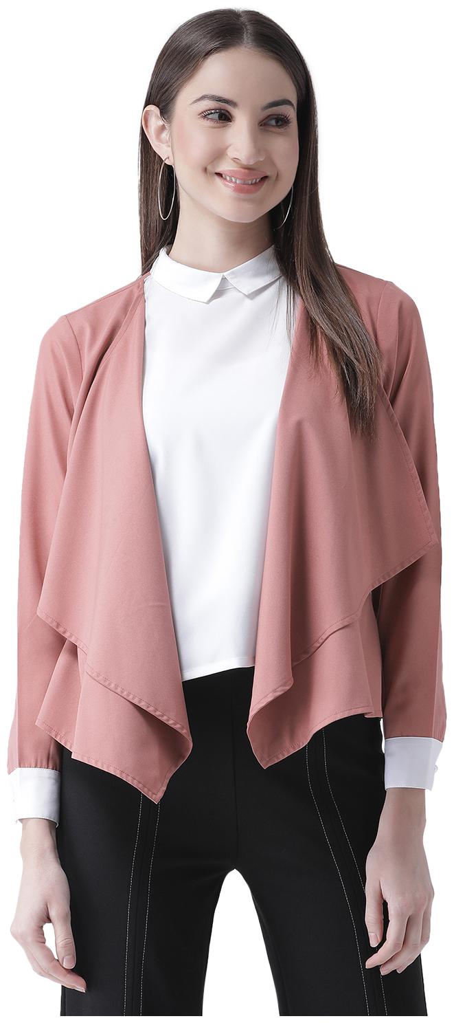 

Texco Women Dusty Pink And White Twofer Shirt Style Top