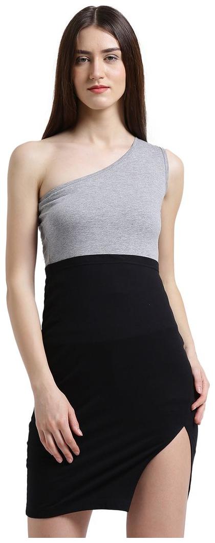 

Texco Black Solid Bodycon dress