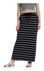

Texco Solid A-line skirt Maxi Skirt - Black
