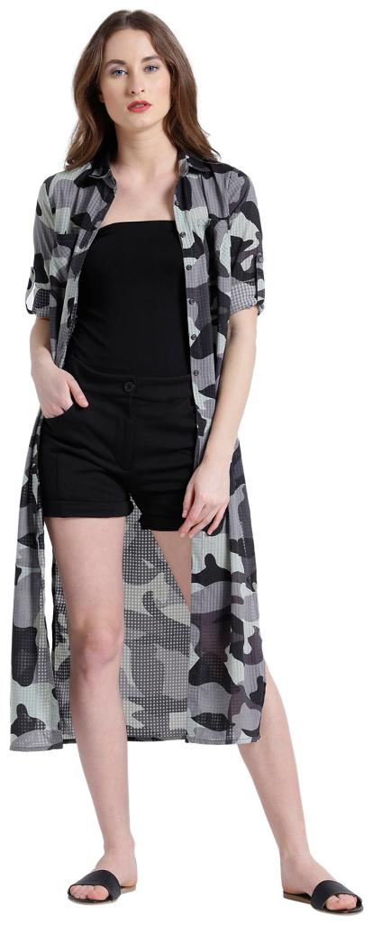 

Texco Women Grey Solid Regular Fit Shirt