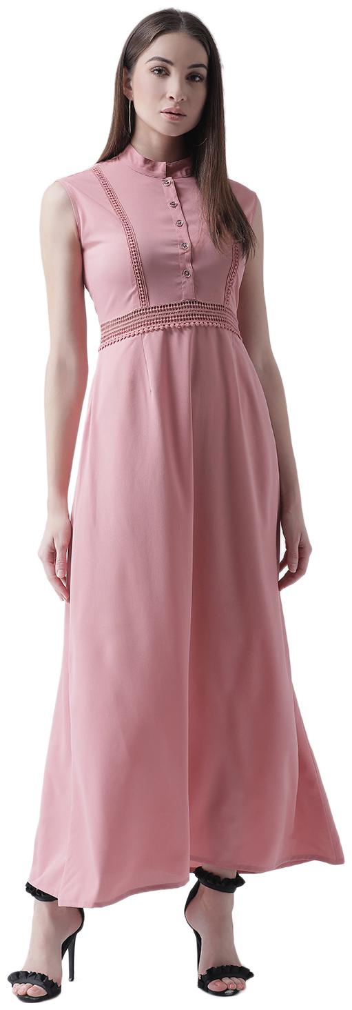 

Texco Pink Solid Maxi dress