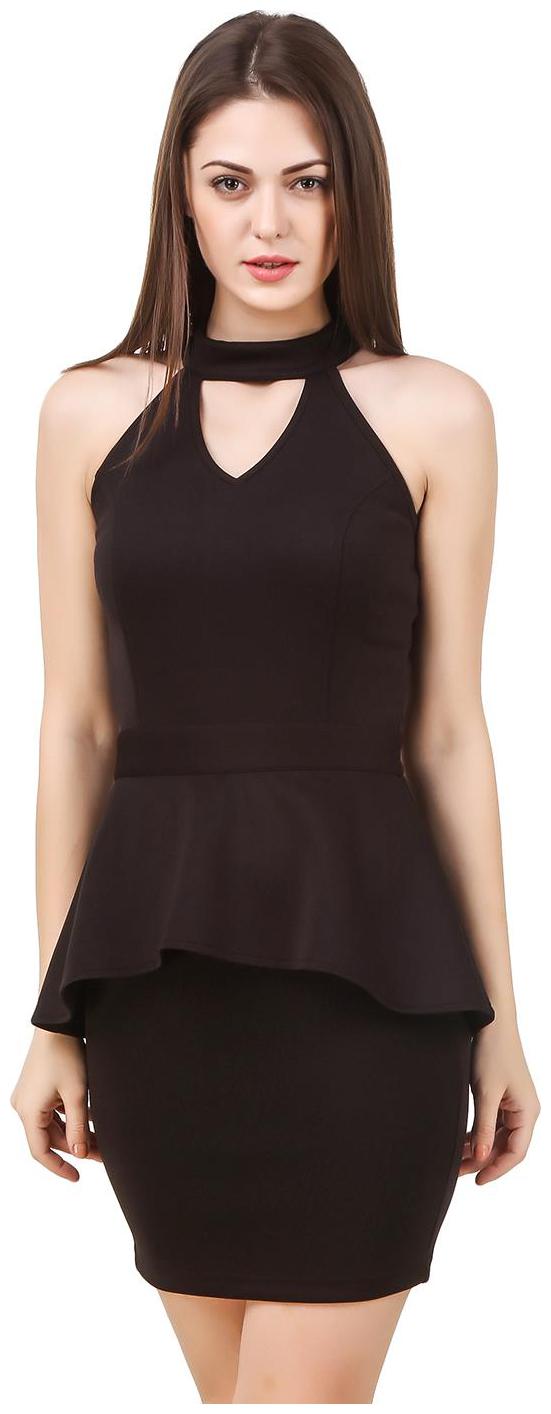 

Texco women s cut out neck little black party dress
