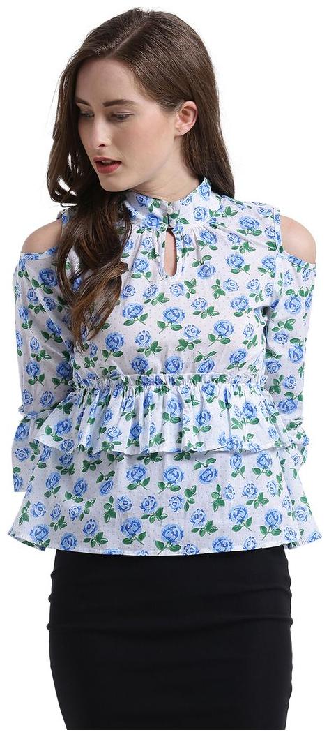 

Texco Women Solid A-line top - Blue