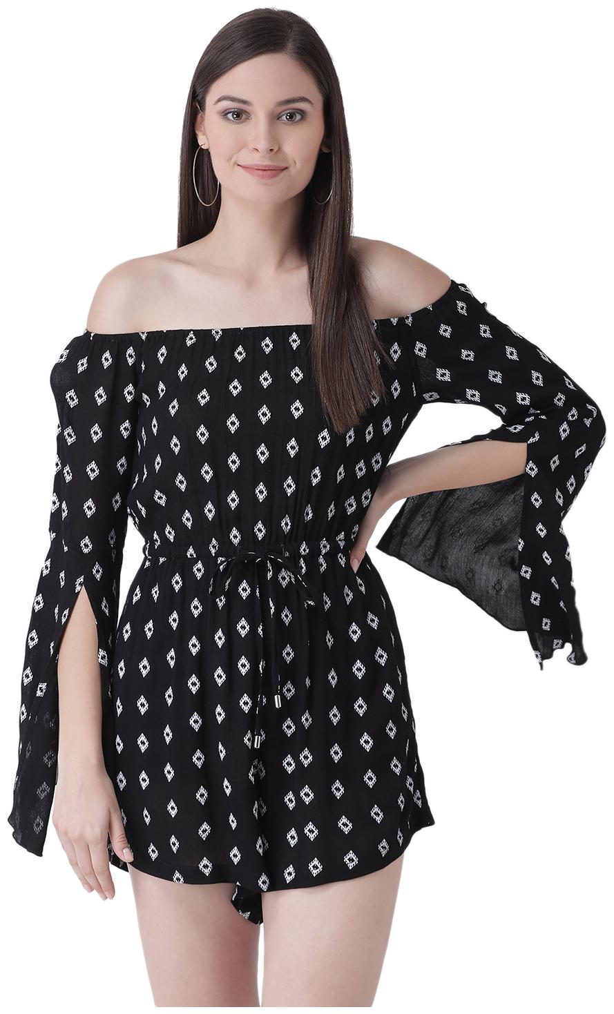 

Texco Printed Romper - Black White