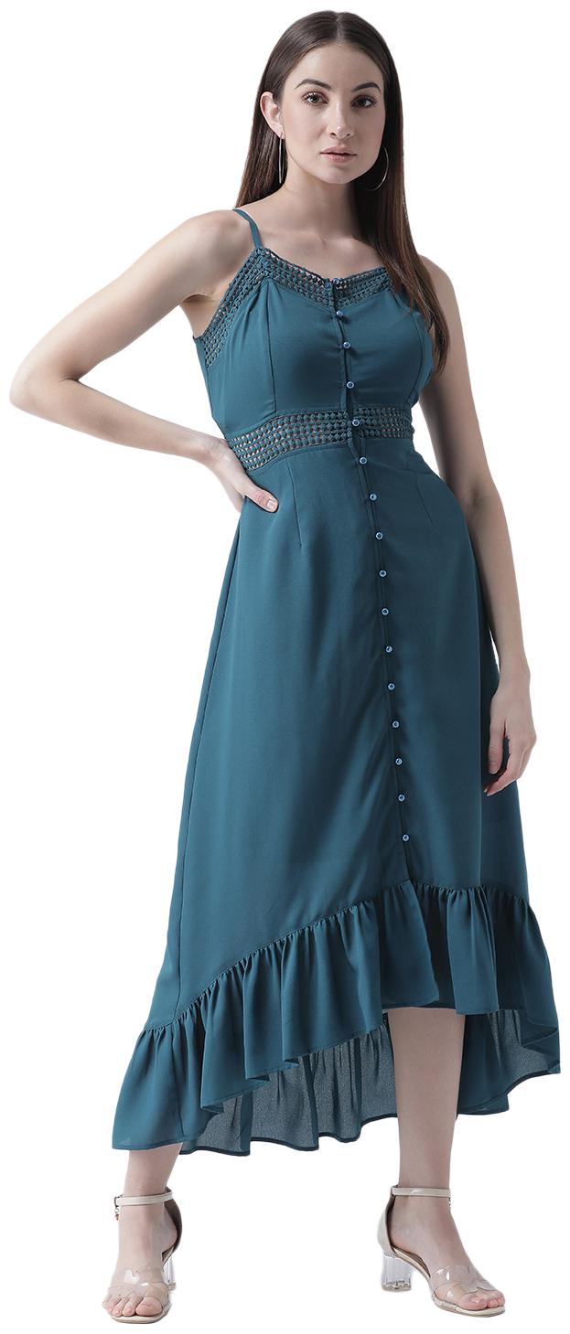 

Texco Blue Solid Maxi dress