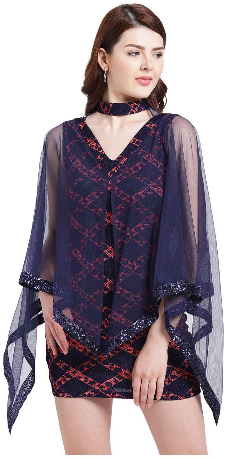 

Texco Blue Solid A-line dress