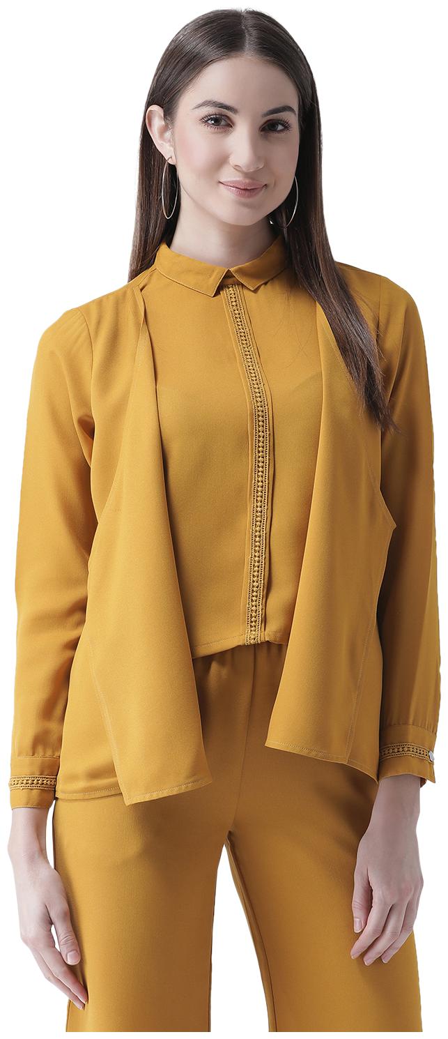 

Texco Women Mustard Regular fit Round neck Polyester Tank top