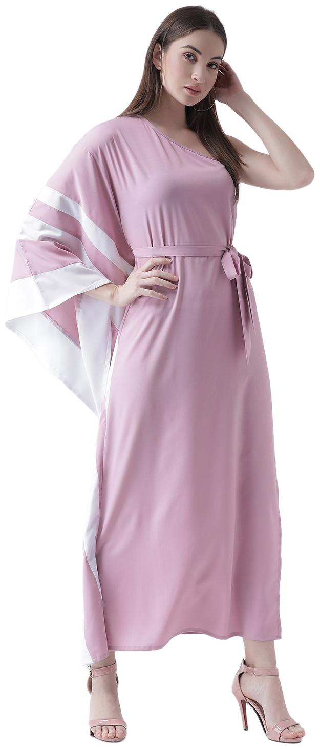 

Texco Mauve Self design Maxi dress