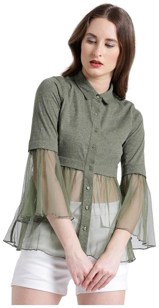 

Texco Women Solid A-line top - Brown