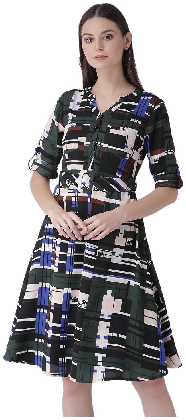

Texco Multi Checked Shirt dress