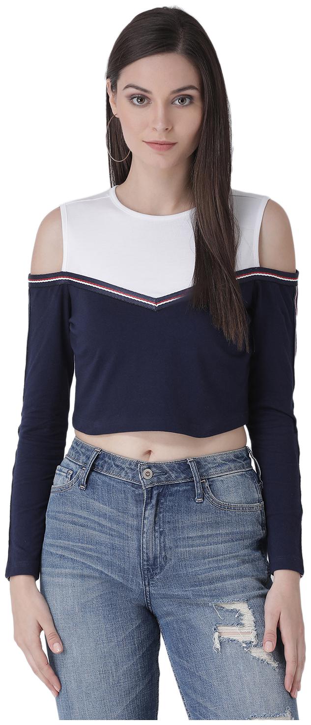 

Texco Women Dyed Regular top - Blue