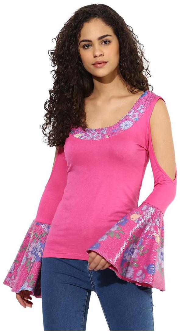 

Texco Women Solid Regular top - Pink