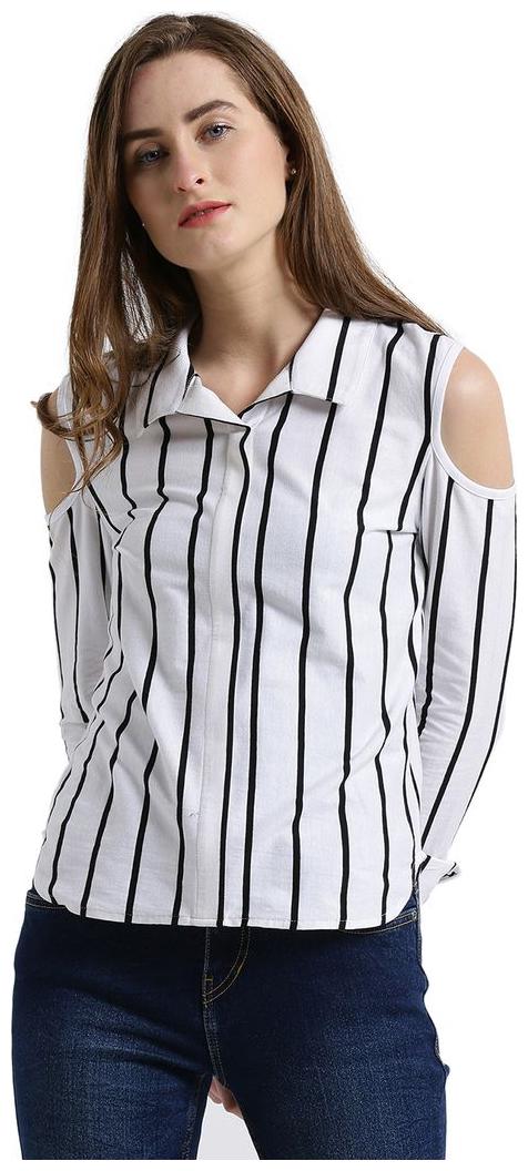 

Texco Women White Polka Dots Regular Fit Shirt
