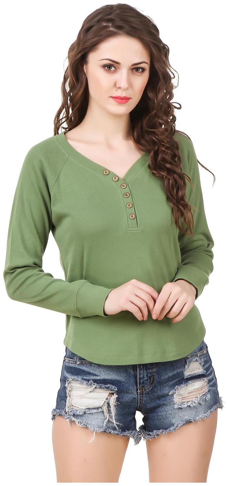 

Texco Women Solid Regular top - Green