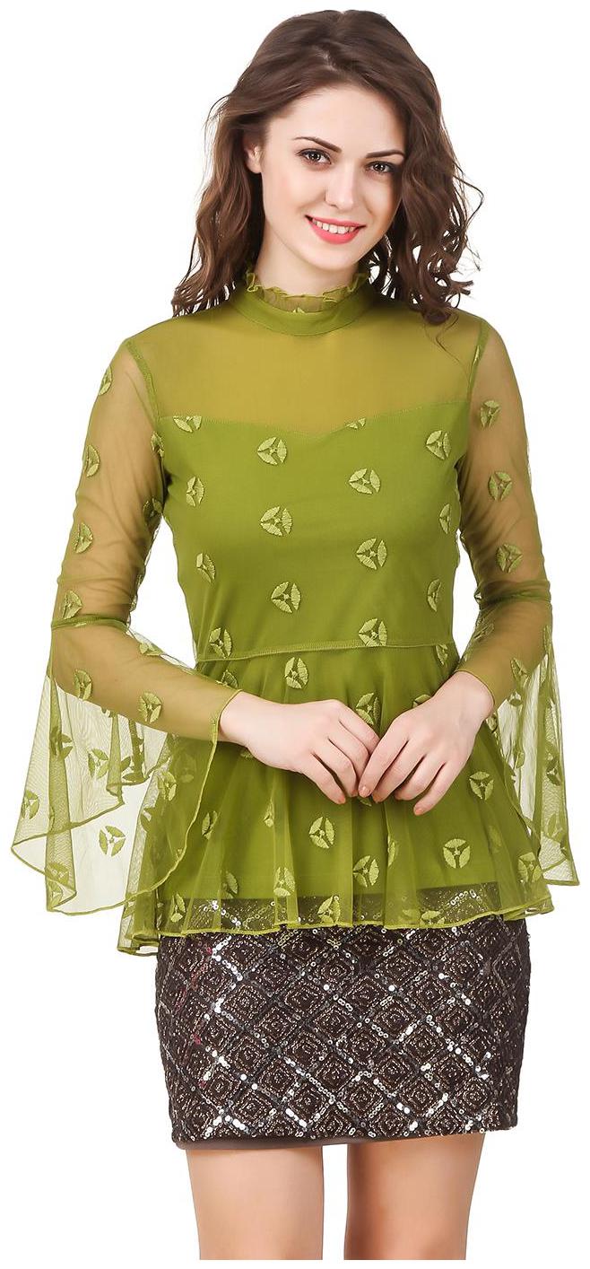 

Texco Women Solid Regular top - Green