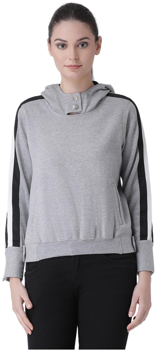 

Texco Women Solid Sweatshirt - Grey