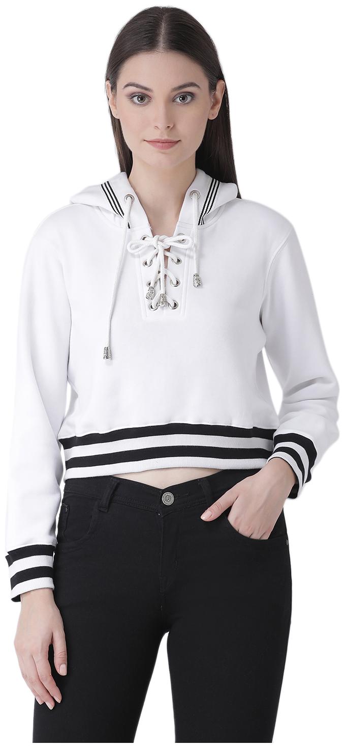 

Texco Women Solid Sweatshirt - White