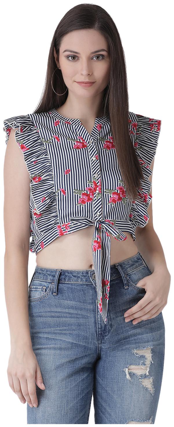 

Texco Women Striped Regular top - Blue