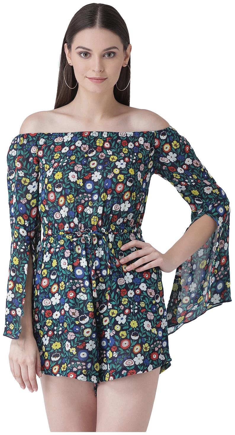 

Texco Floral Romper - Green