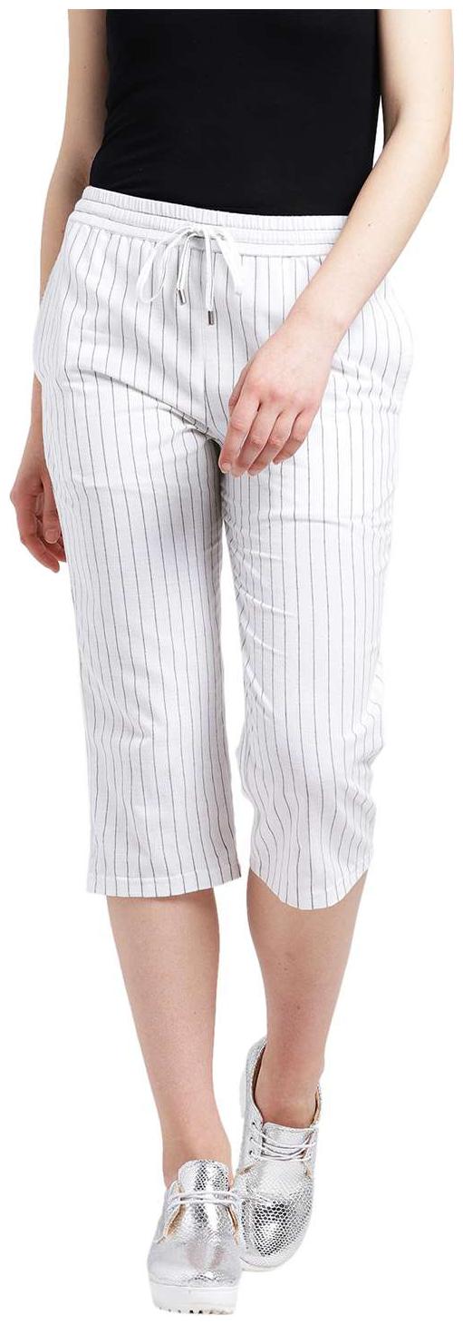 

Texco Women Ivory Cotton Calf Length Culottes