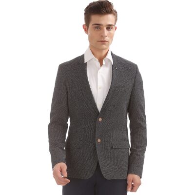 

Textured Single Breasted Blazer