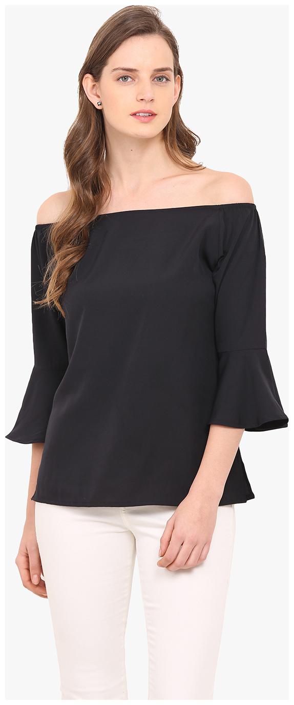

Trend Arrest Women Solid Regular top - Black
