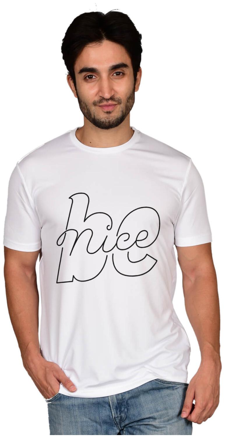 

baluchi Men White Regular fit Cotton Polyester Round neck T-Shirt - Pack Of 1