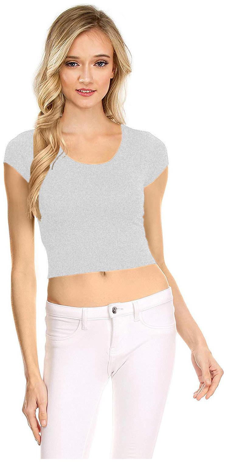 

THE BLAZZE Women Solid Regular top - Grey