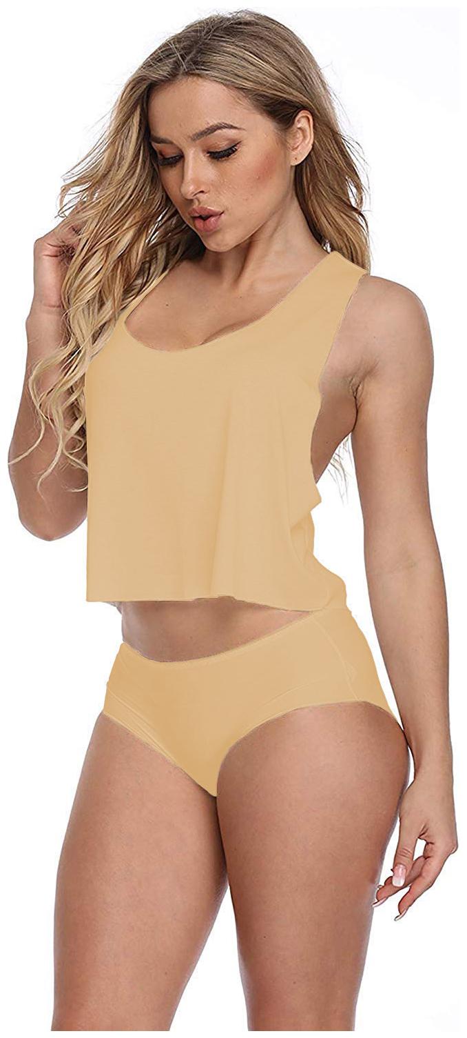 

THE BLAZZE Women Solid Regular top - Beige