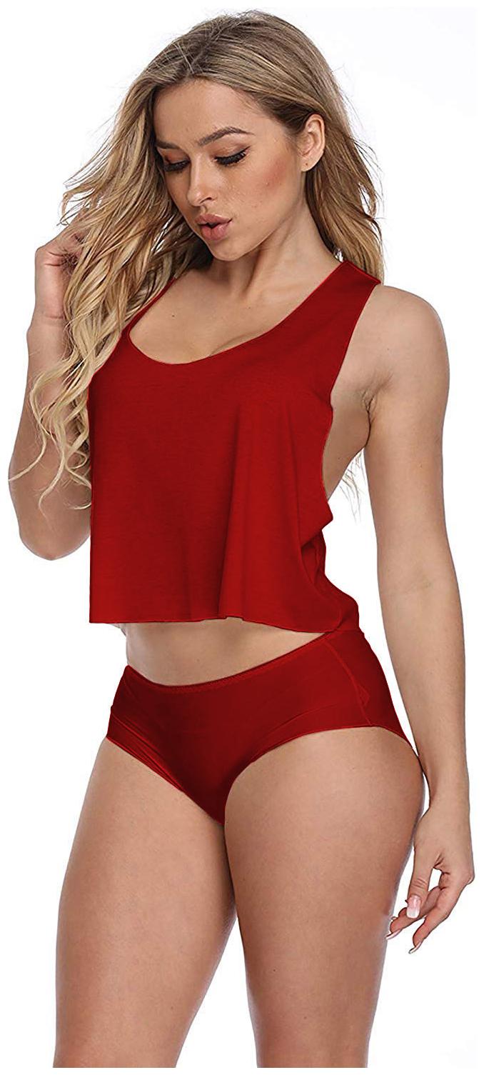 

THE BLAZZE Women Solid Regular top - Red