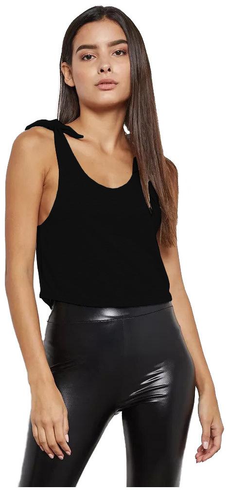 

THE BLAZZE Women Solid Crop top - Black