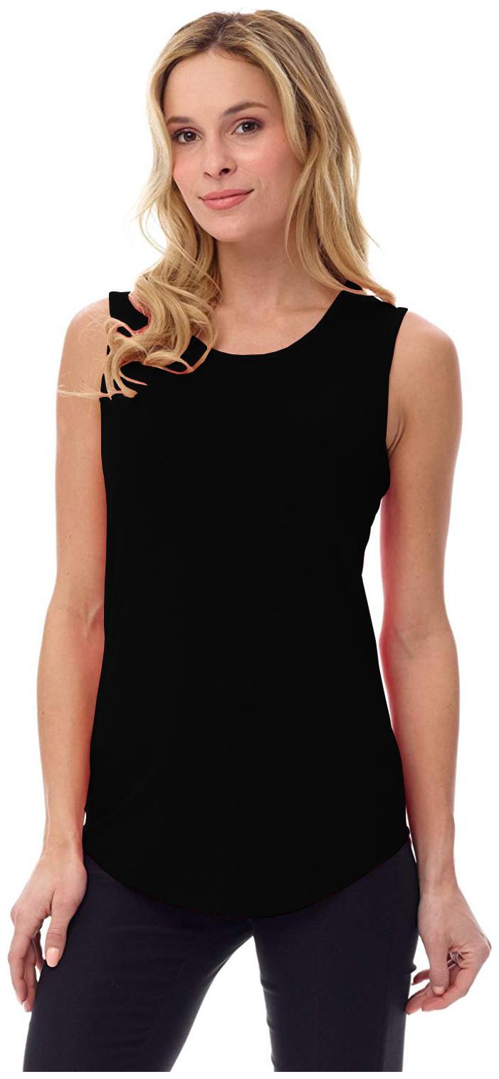 

THE BLAZZE Women Solid Regular top - Black