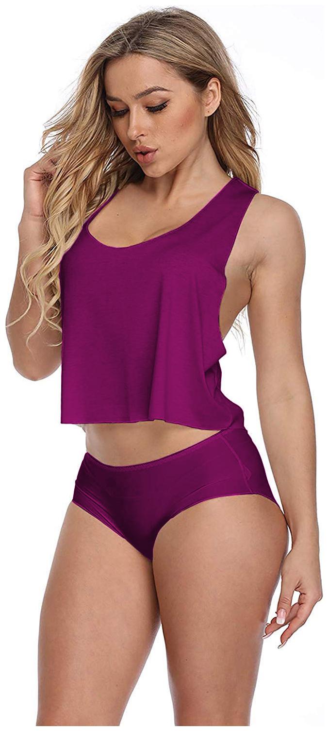 

THE BLAZZE Women Solid Regular top - Purple