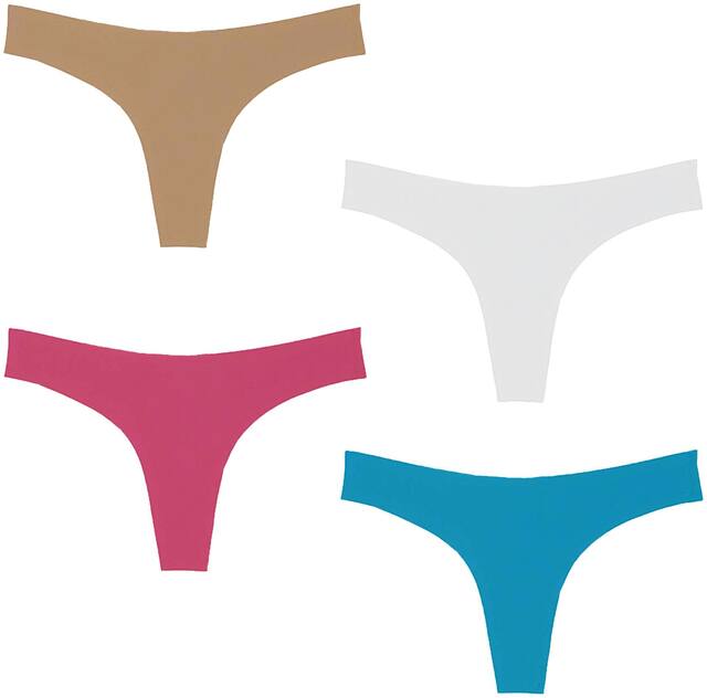 THE BLAZZE Pack Of 4 Solid Low waist Thong - Multi