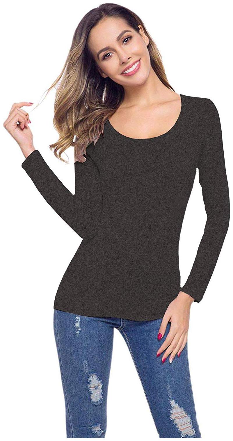 

THE BLAZZE Women Grey Regular fit Round neck Cotton T shirt
