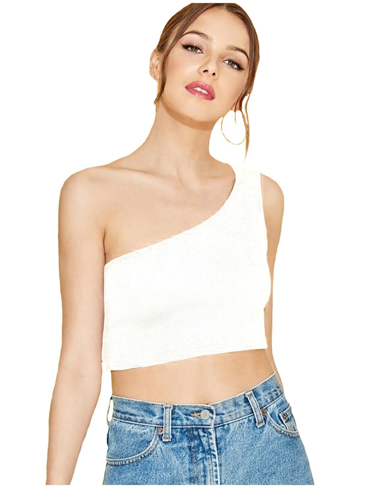 

THE BLAZZE Women Solid Regular top - White