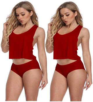 THE BLAZZE Women Solid Regular top - Red