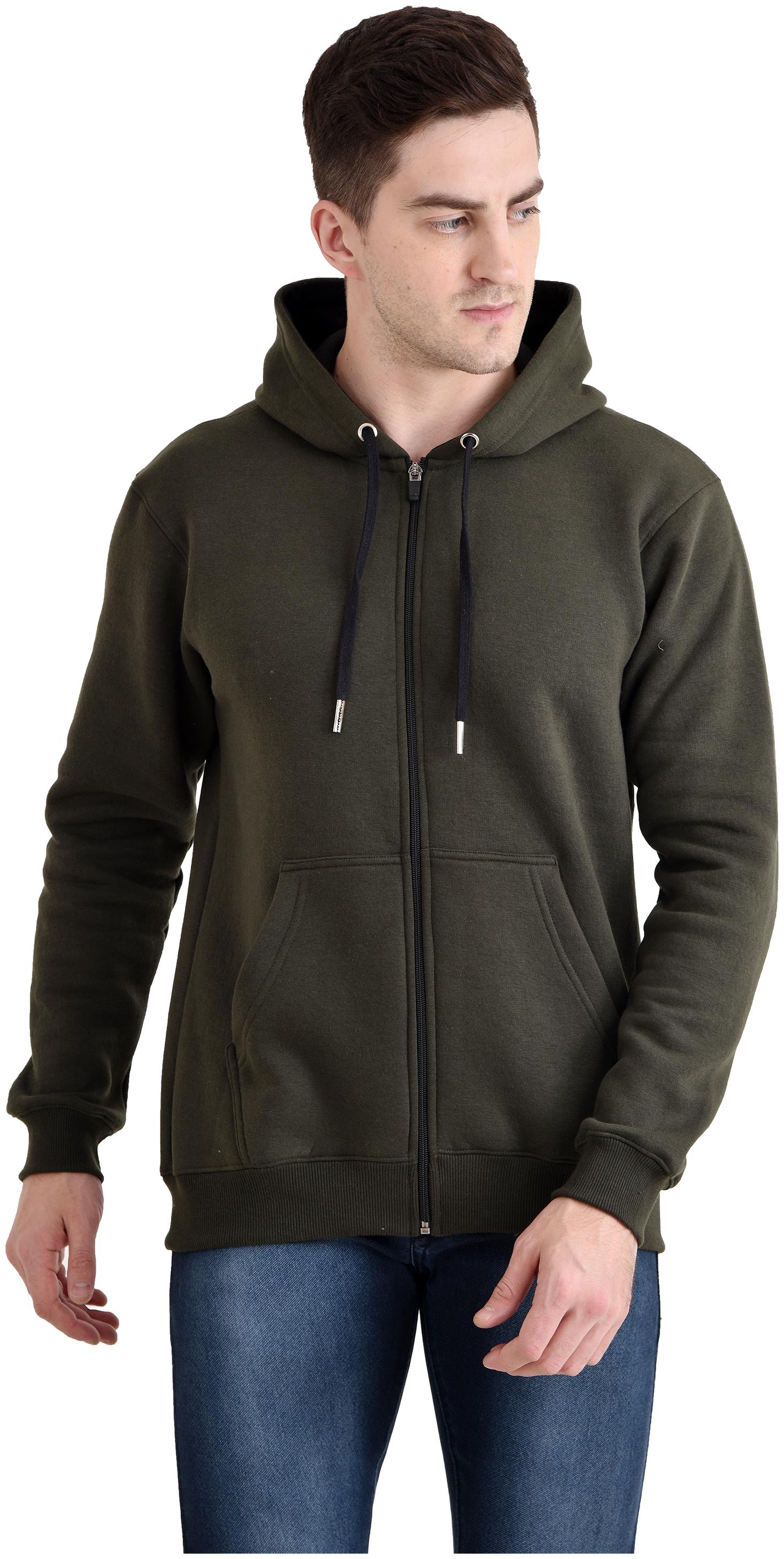 

THE BONTE Men Green Hooded Hoodie