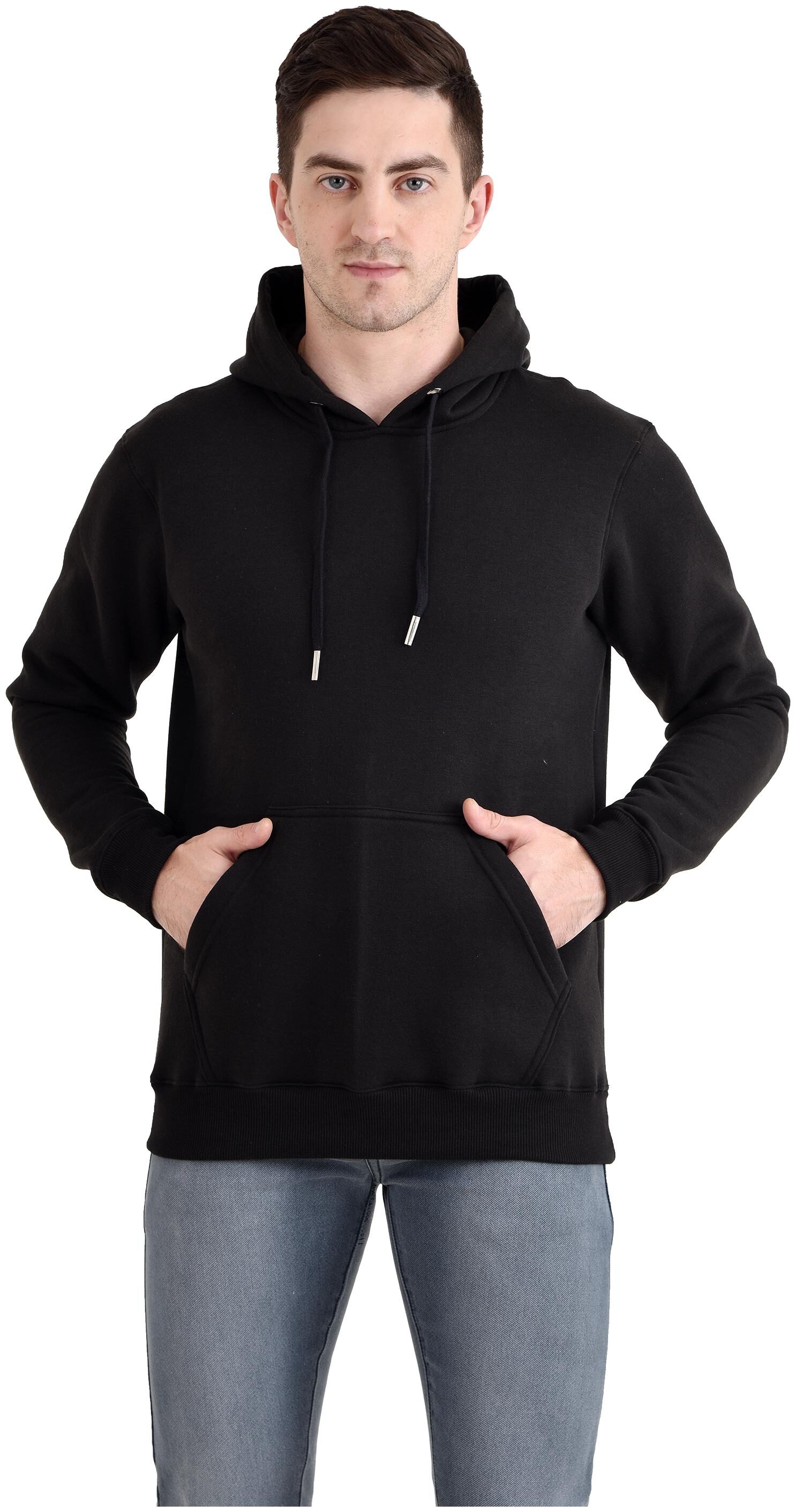 

THE BONTE Men Black Hooded Hoodie