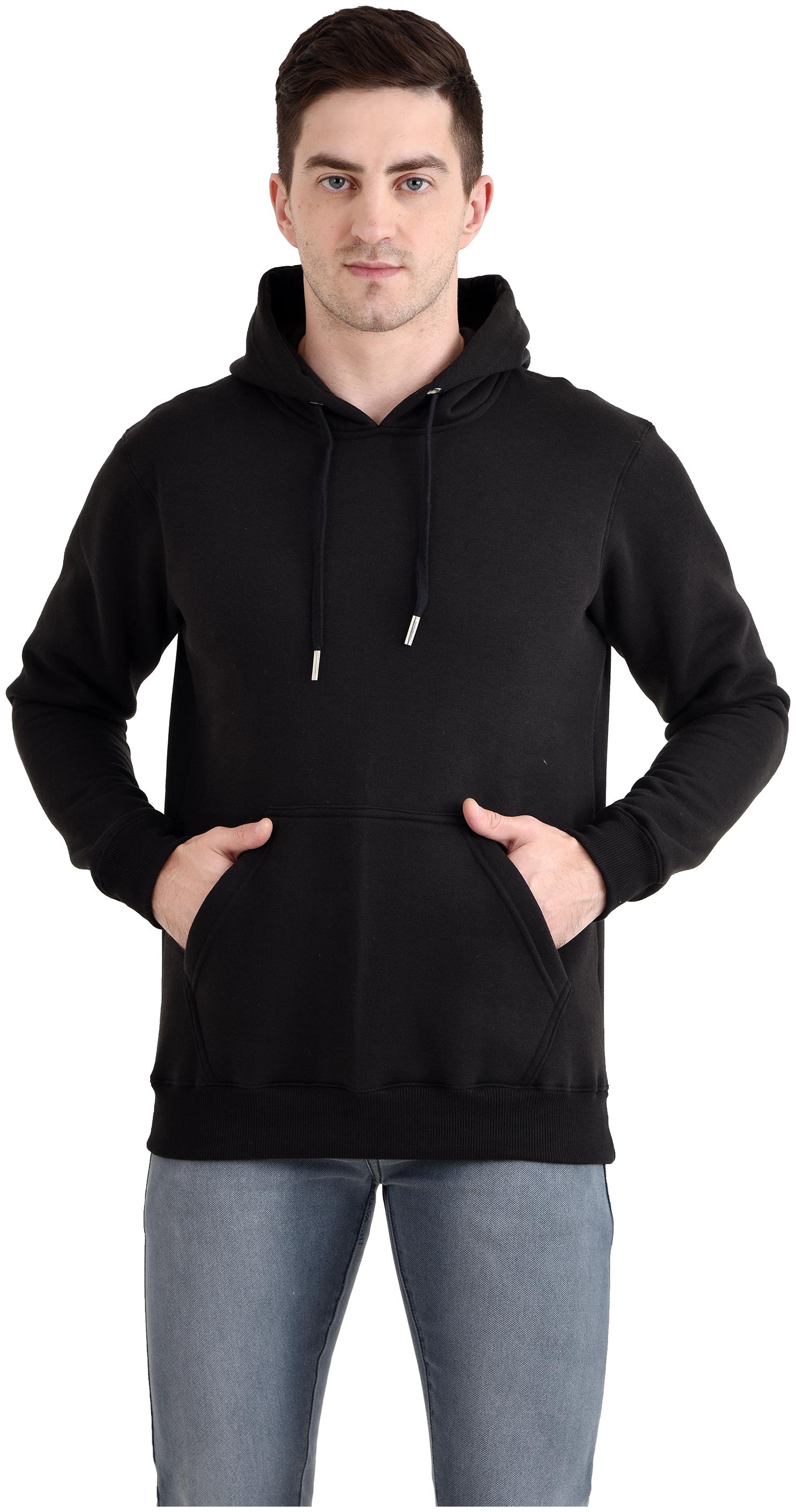 

THE BONTE Men Black Hooded Hoodie