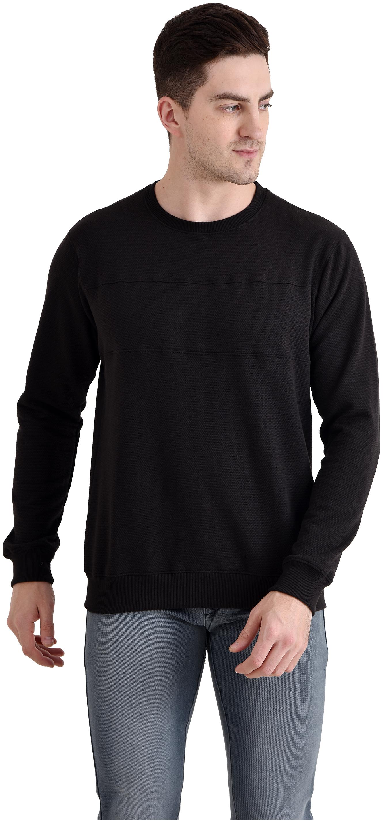 

THE BONTE Men Black Round neck Sweatshirt