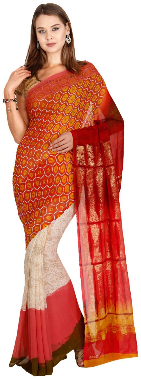 

The Chennai Silks - Faux Georgette Saree - Multicolor - (CCMYSY7036)