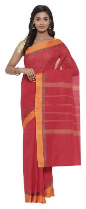 

The Chennai Silks - Chettinad Cotton Saree - Lipstick Red - (CCMYSC7998)