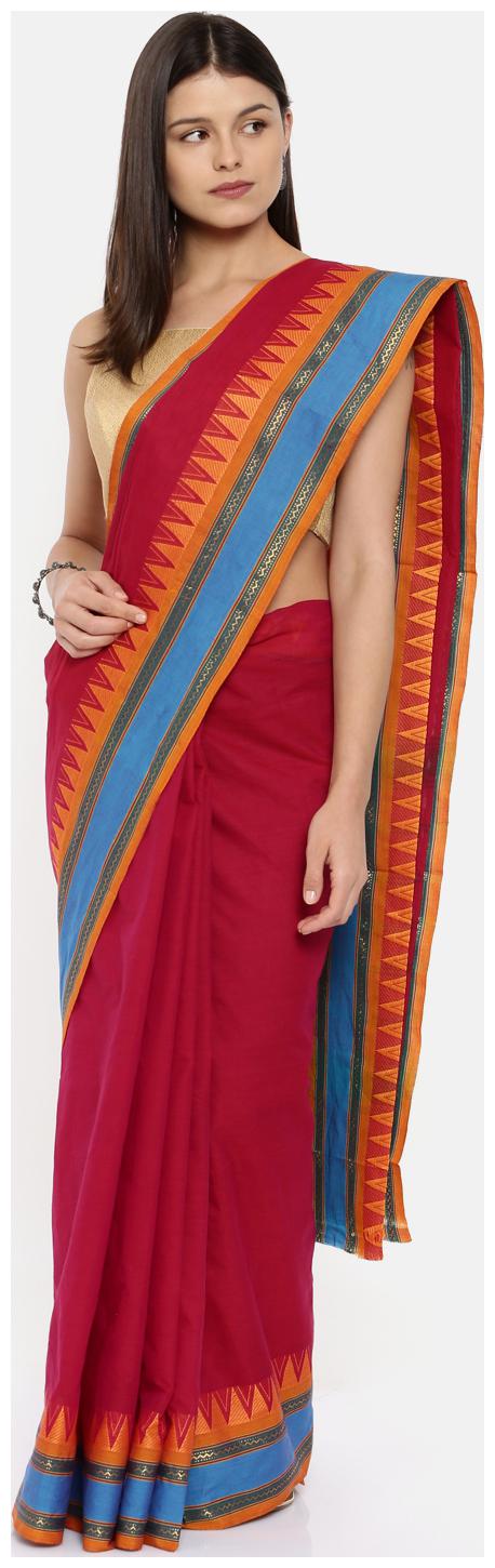 

The Chennai Silks Chettinad Cotton Saree Maroon